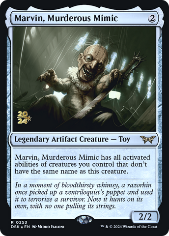 {@R} Marvin, Murderous Mimic [Duskmourn: House of Horror Prerelease Promos][PR DSK 253]