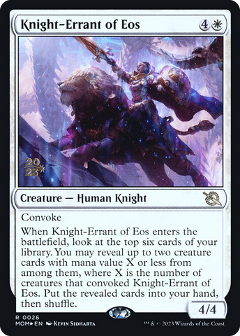 {R} Knight-Errant of Eos [March of the Machine Prerelease Promos][PR MOM 026]