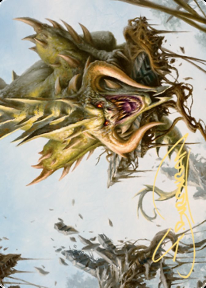{A} Canopy Baloth Art Card (Gold-Stamped Signature) [Zendikar Rising Art Series][AZNR 070]