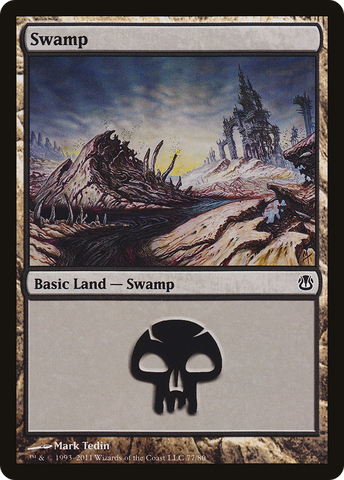 {B}[DDH 077] Swamp (77) [Duel Decks: Ajani vs. Nicol Bolas]