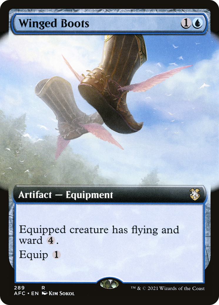 {R} Winged Boots (Extended Art) [Dungeons & Dragons: Adventures in the Forgotten Realms Commander][AFC 289]