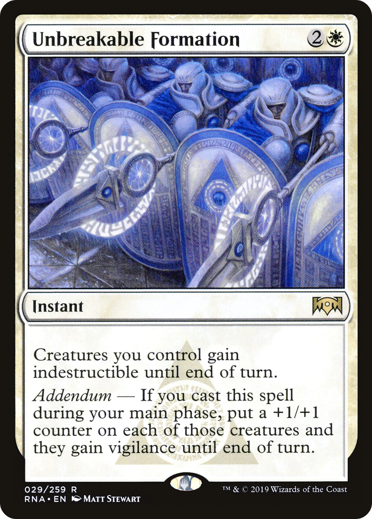 {R} Unbreakable Formation [Ravnica Allegiance][RNA 029] - Misty Mountain Games