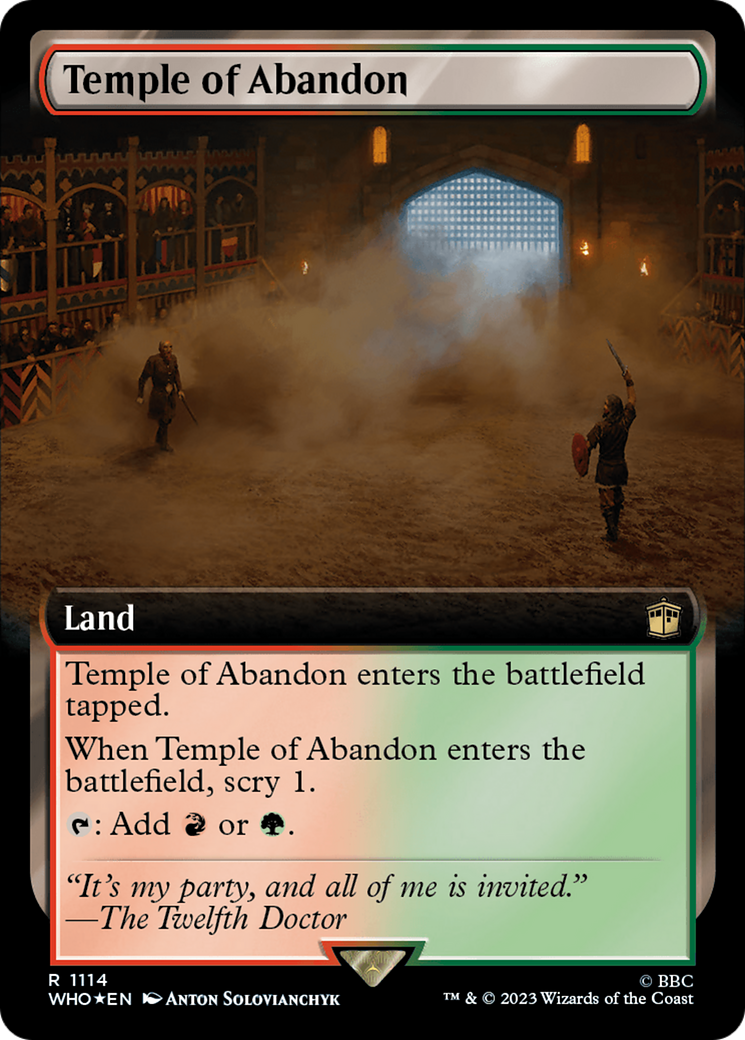 {R} Temple of Abandon (Extended Art) (Surge Foil) [Doctor Who][WHO 1114]