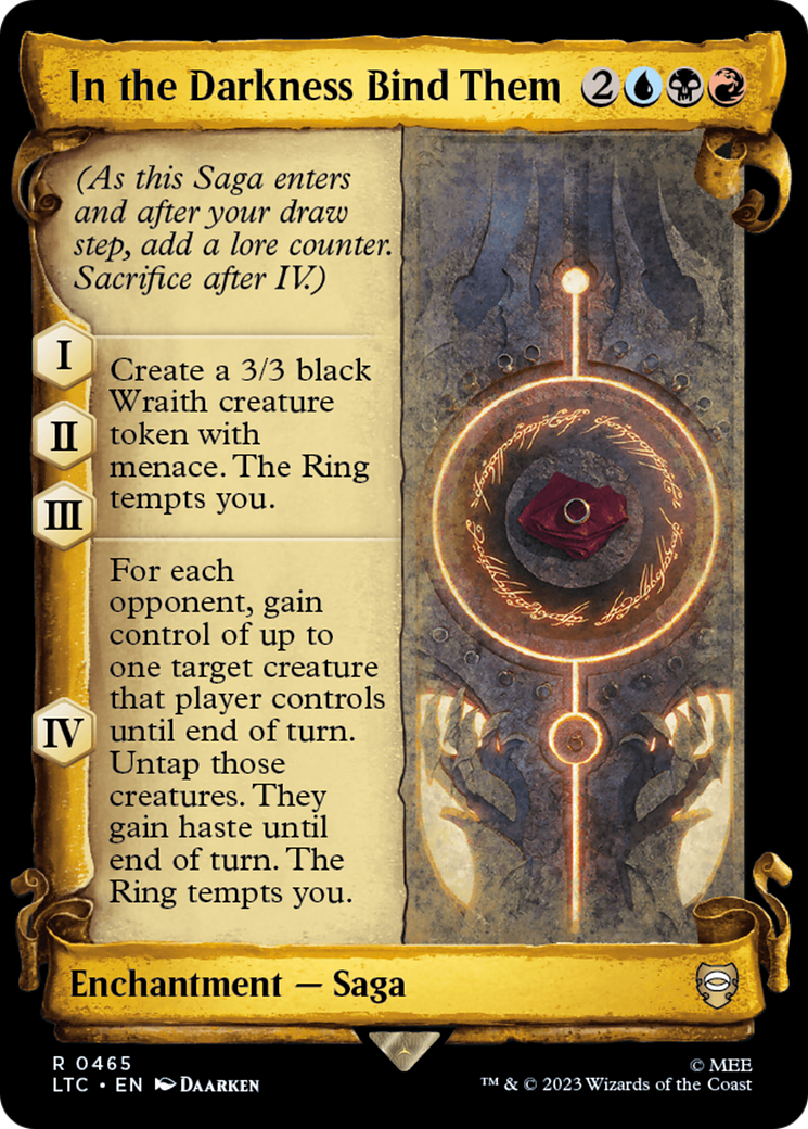 {R} In the Darkness Bind Them [The Lord of the Rings: Tales of Middle-Earth Commander Showcase Scrolls][LTC 465]