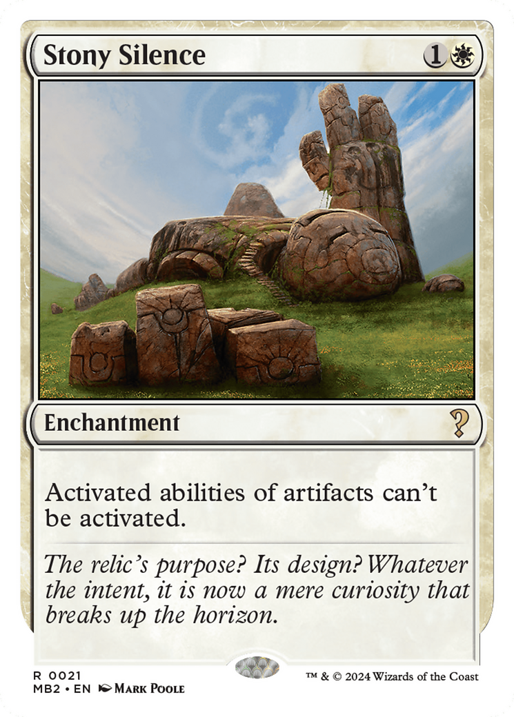 {R} Stony Silence (White Border) [Mystery Booster 2][MB2 021]