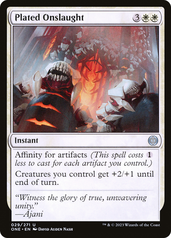 {C} Plated Onslaught [Phyrexia: All Will Be One][ONE 029]