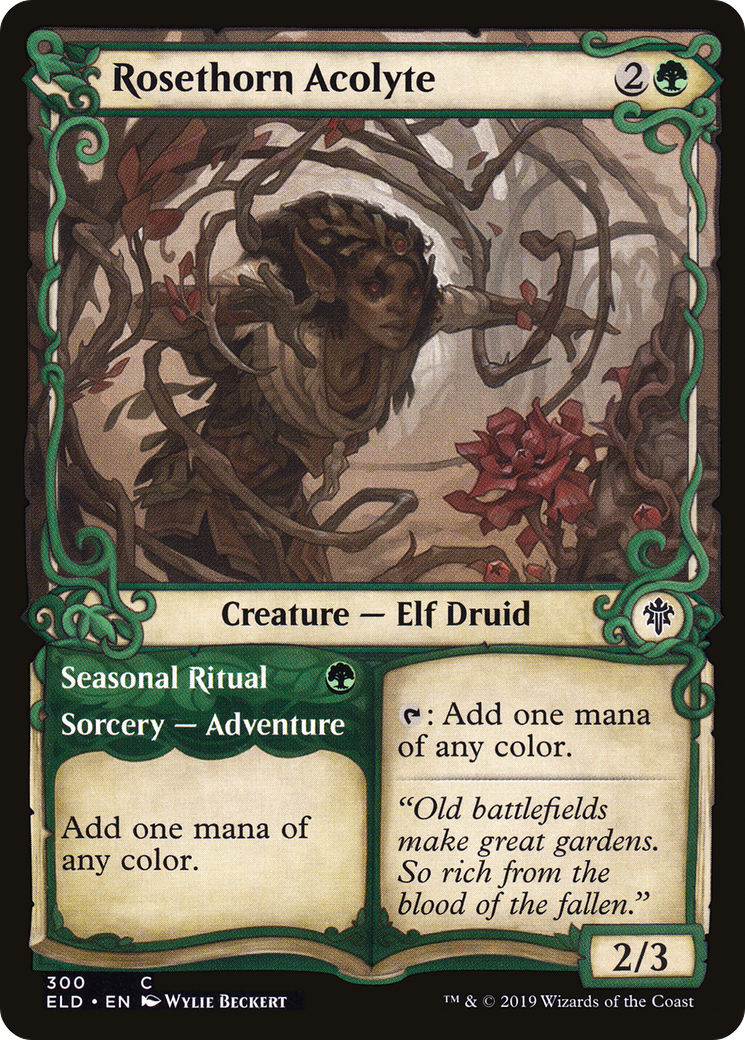 {C} Rosethorn Acolyte // Seasonal Ritual (Showcase) [Throne of Eldraine][ELD 300]