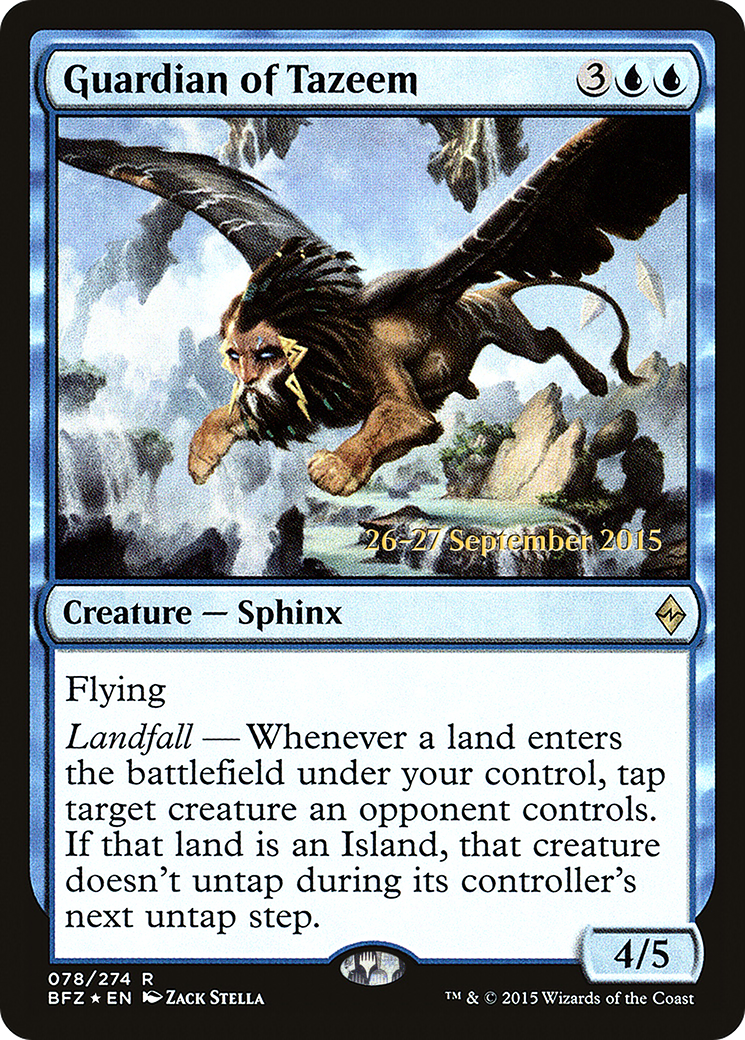 {R} Guardian of Tazeem [Battle for Zendikar Prerelease Promos][PR BFZ 078] - Misty Mountain Games