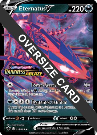 [JUM PKM-R] Eternatus V (116/189) (Jumbo Card) [Sword & Shield: Darkness Ablaze]