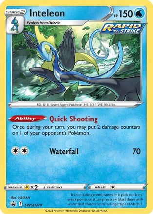 [PKM-R] Inteleon (SWSH279) [Sword & Shield: Black Star Promos]