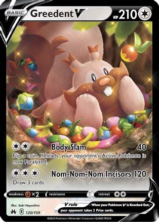 [PKM-R] Greedent V (120/159) [Sword & Shield: Crown Zenith]