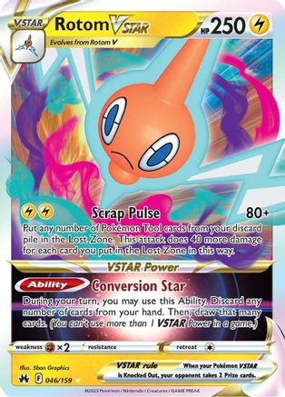 [PKM-R] Rotom VSTAR (046/159) [Sword & Shield: Crown Zenith]