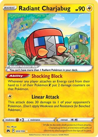 [PKM-R] Radiant Charjabug (051/159) [Sword & Shield: Crown Zenith]