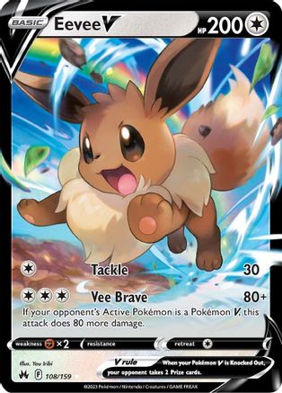 [PKM] Eevee V (108/159) [Sword & Shield: Crown Zenith]