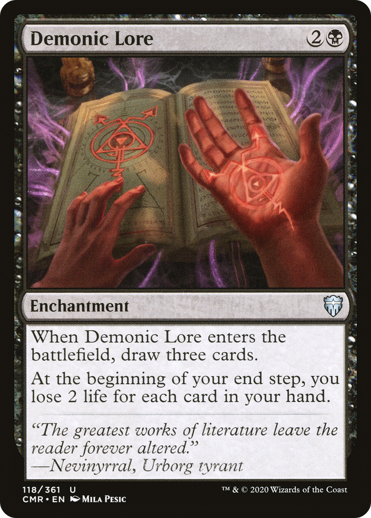 {C} Demonic Lore [Commander Legends][CMR 118]