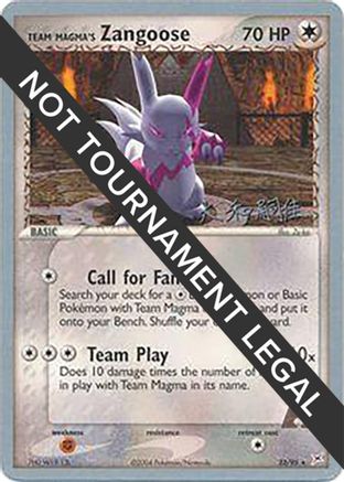 [WC PKM-R] Team Magma's Zangoose (23/95) (Magma Spirit - Tsuguyoshi Yamato) [World Championships 2004]