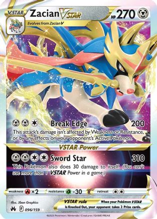[PKM-R] Zacian VSTAR (096/159) [Sword & Shield: Crown Zenith]
