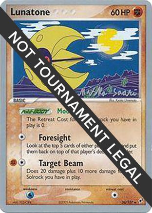 [PKM] Lunatone (36/107) (Suns & Moons - Miska Saari) [World Championships 2006]