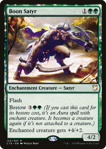 {R} Boon Satyr [Commander 2018][C18 132]