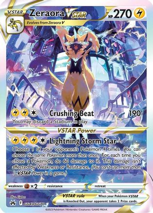 [PKM] Zeraora VSTAR (GG43/GG70) [Sword & Shield: Crown Zenith]