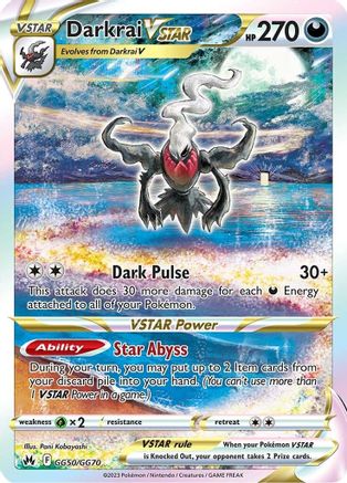 [PKM-R] Darkrai VSTAR (GG50/GG70) [Sword & Shield: Crown Zenith]