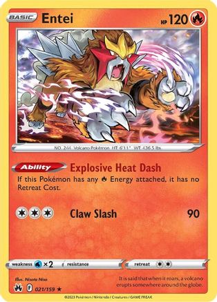 [PKM] Entei (021/159) [Sword & Shield: Crown Zenith]