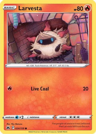 [PKM] Larvesta (024/159) [Sword & Shield: Crown Zenith]