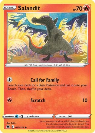 [PKM] Salandit (027/159) [Sword & Shield: Crown Zenith]