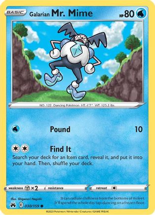 [PKM] Galarian Mr. Mime (030/159) [Sword & Shield: Crown Zenith]