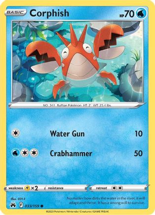 [PKM] Corphish (033/159) [Sword & Shield: Crown Zenith]