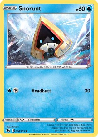 [PKM-C] Snorunt (034/159) [Sword & Shield: Crown Zenith]