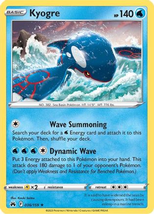 [PKM] Kyogre (036/159) [Sword & Shield: Crown Zenith]