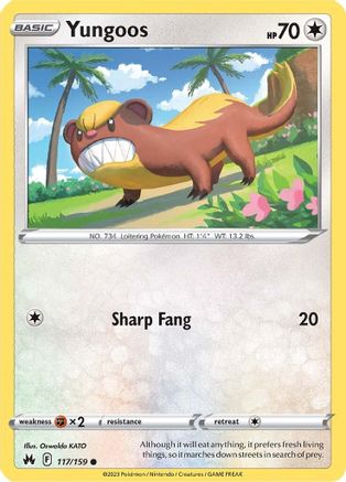 [PKM] Yungoos (117/159) [Sword & Shield: Crown Zenith]