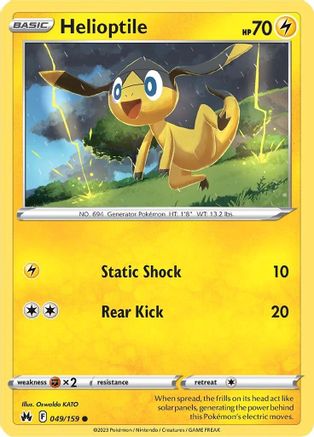 [PKM] Helioptile (049/159) [Sword & Shield: Crown Zenith]