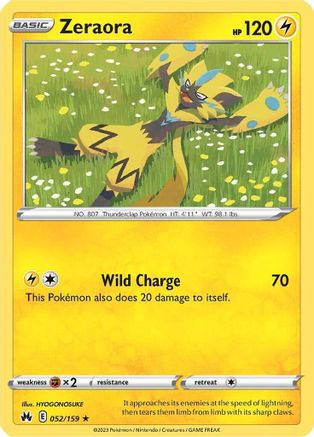 [PKM] Zeraora (052/159) [Sword & Shield: Crown Zenith]