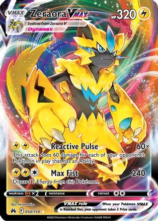[PKM-R] Zeraora VMAX (054/159) [Sword & Shield: Crown Zenith]