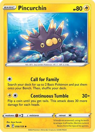 [PKM] Pincurchin (056/159) [Sword & Shield: Crown Zenith]