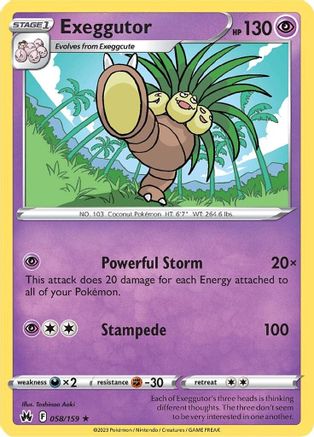 [PKM-R] Exeggutor (058/159) [Sword & Shield: Crown Zenith]