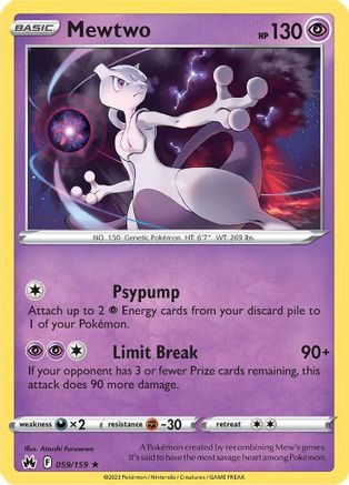 [PKM-R] Mewtwo (059/159) [Sword & Shield: Crown Zenith]