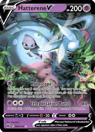 [PKM] Hatterene V (065/159) [Sword & Shield: Crown Zenith]