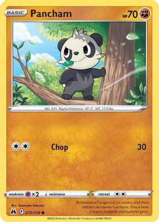 [PKM] Pancham (072/159) [Sword & Shield: Crown Zenith]