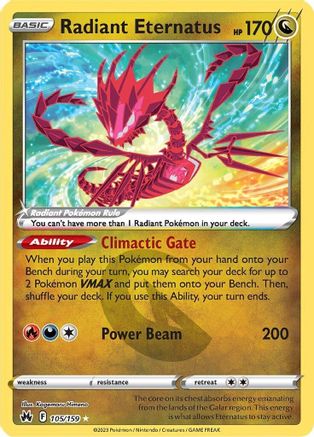 [PKM] Radiant Eternatus (105/159) [Sword & Shield: Crown Zenith]