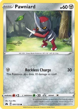 [PKM] Pawniard (091/159) (91) [Sword & Shield: Crown Zenith]