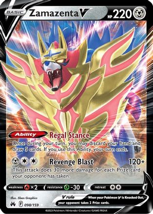 [PKM] Zamazenta V (098/159) [Sword & Shield: Crown Zenith]