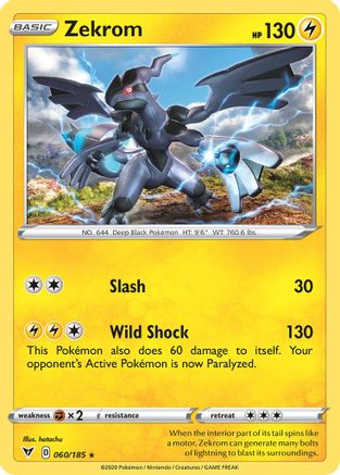 [PKM-R] Zekrom (060/185) (Cosmos Holo) [Sword & Shield: Black Star Promos]