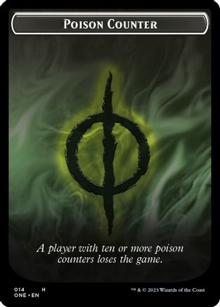 {T} Poison Counter // Beast Double-Sided Token [Phyrexia: All Will Be One Commander][TONC 14//13]