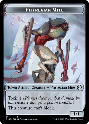 {T} Phyrexian Mite // Phyrexian Insect Double-Sided Token [Phyrexia: All Will Be One Commander][TONC 11//15]
