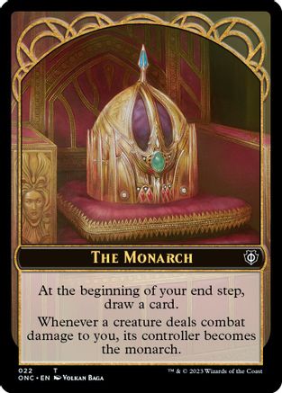 {T} The Monarch // Golem Double-Sided Token [Phyrexia: All Will Be One Commander][TONC 22//18]