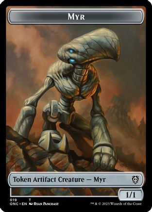 {T} Myr // Thopter Double-Sided Token [Phyrexia: All Will Be One Commander][TONC 19//21]