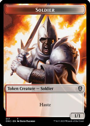 {T} Soldier (017) // Eldrazi Double-Sided Token [Phyrexia: All Will Be One Commander][TONC 17//1]